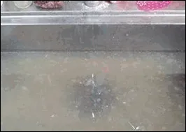 排水が流れないシンクの現状
